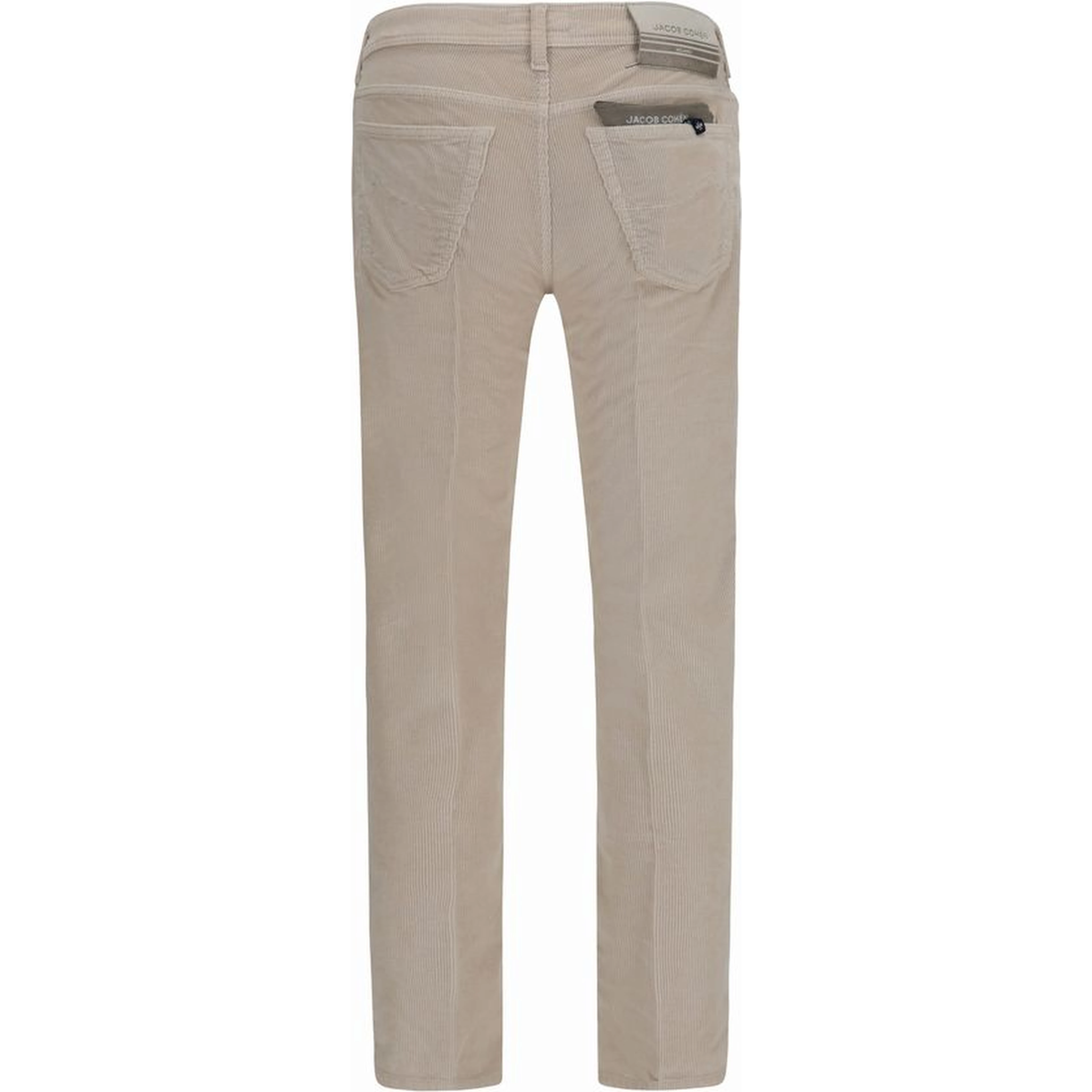 Beige Cotton Casual Pants
