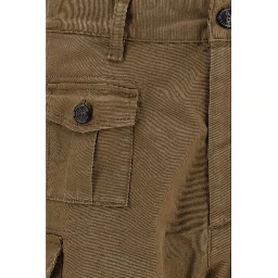 Brown Cotton Bermuda Shorts