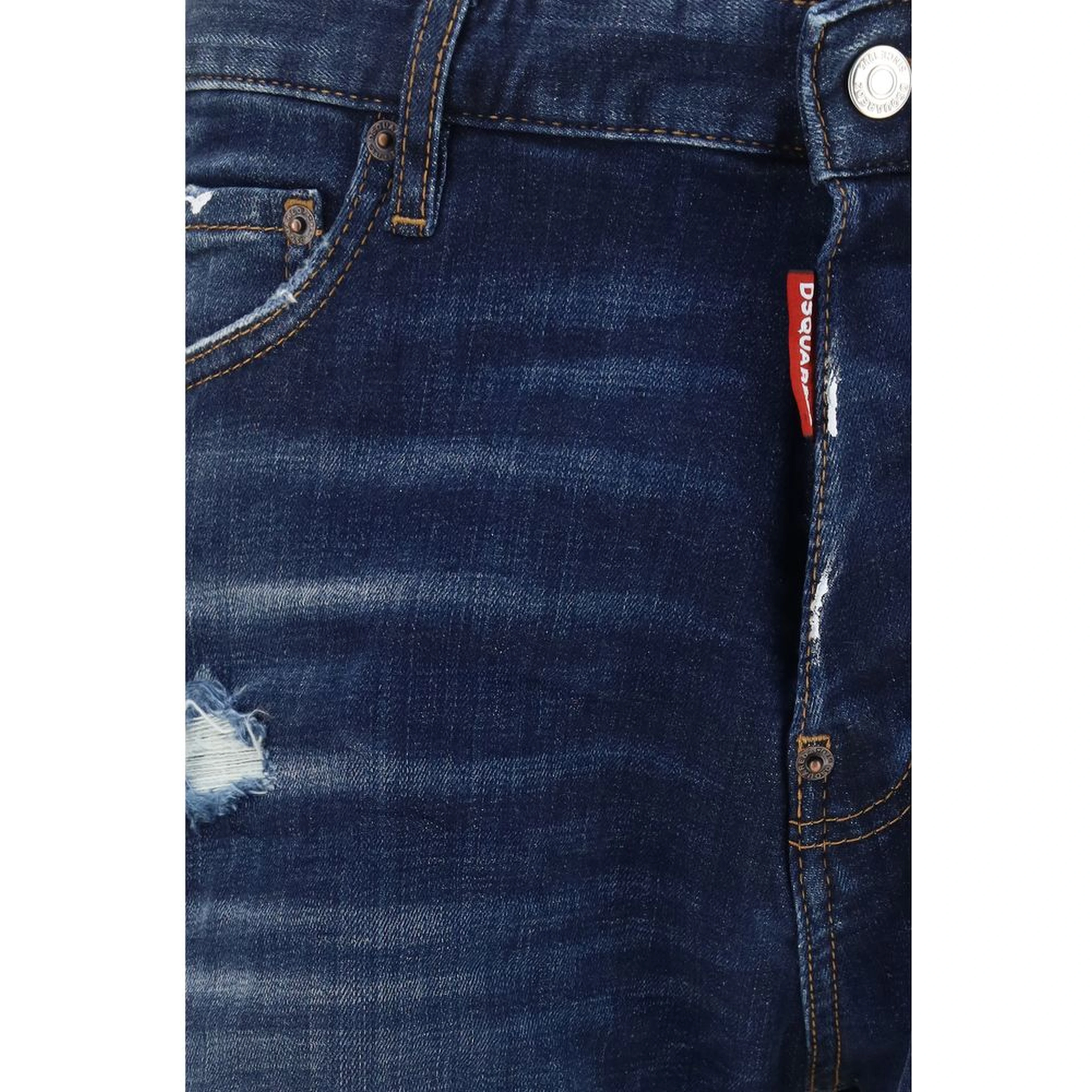 Blue Cotton Bermuda Shorts