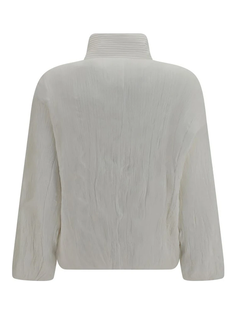 White Polyester Full-Length Jacket alternative