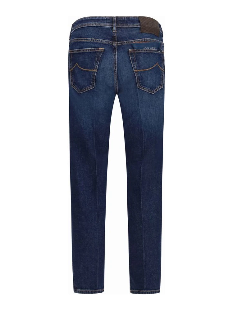 Blue Elastane Tapered Jeans alternative