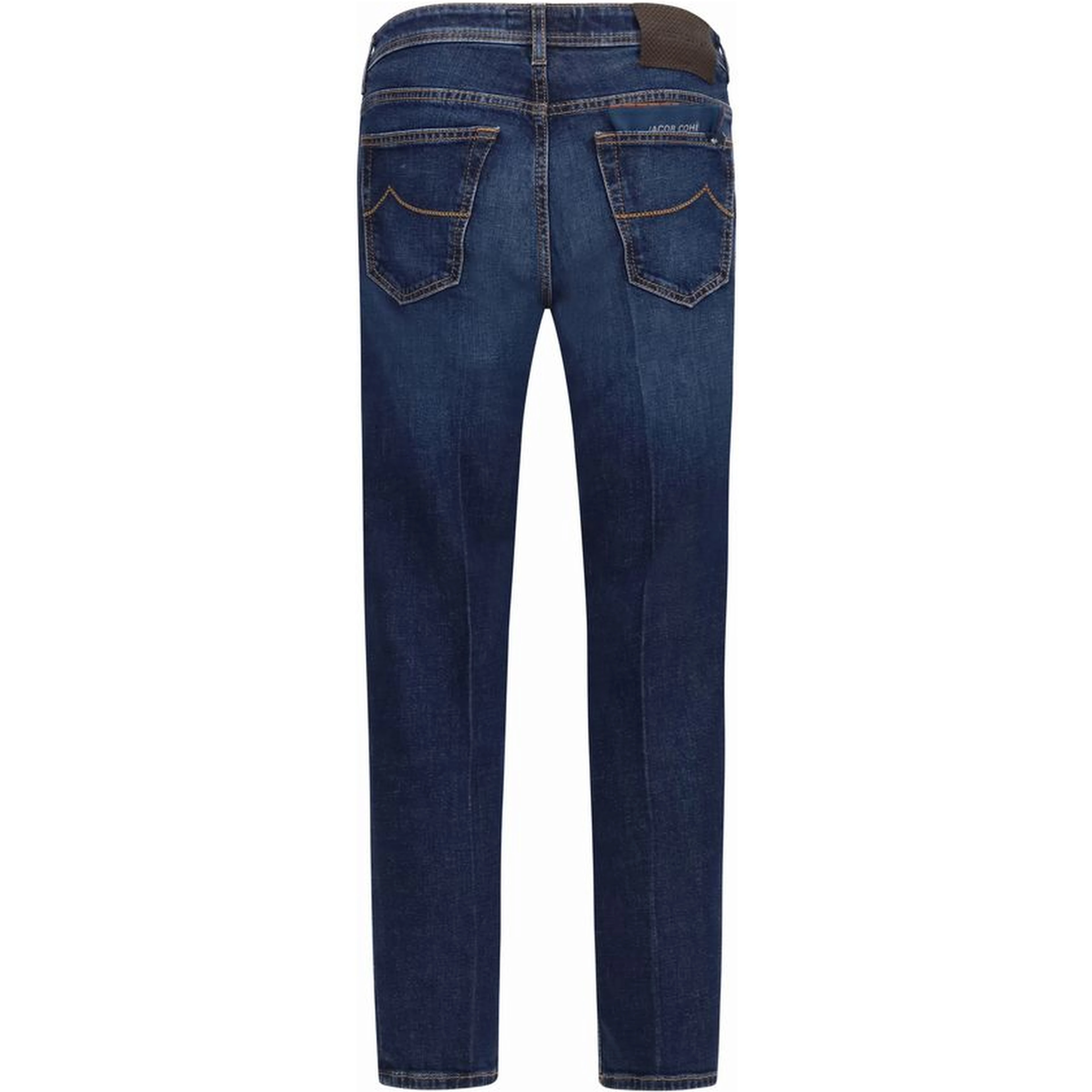 Blue Elastane Tapered Jeans