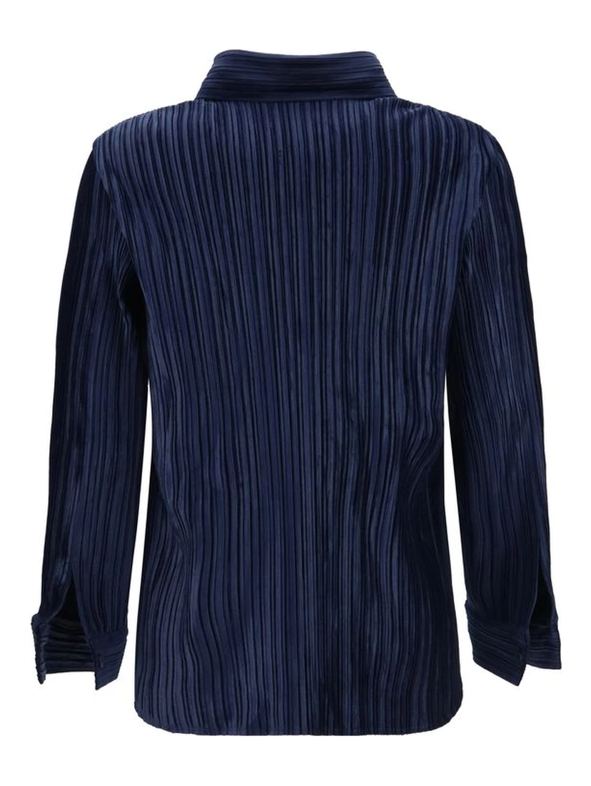 Blue Polyester Shirt