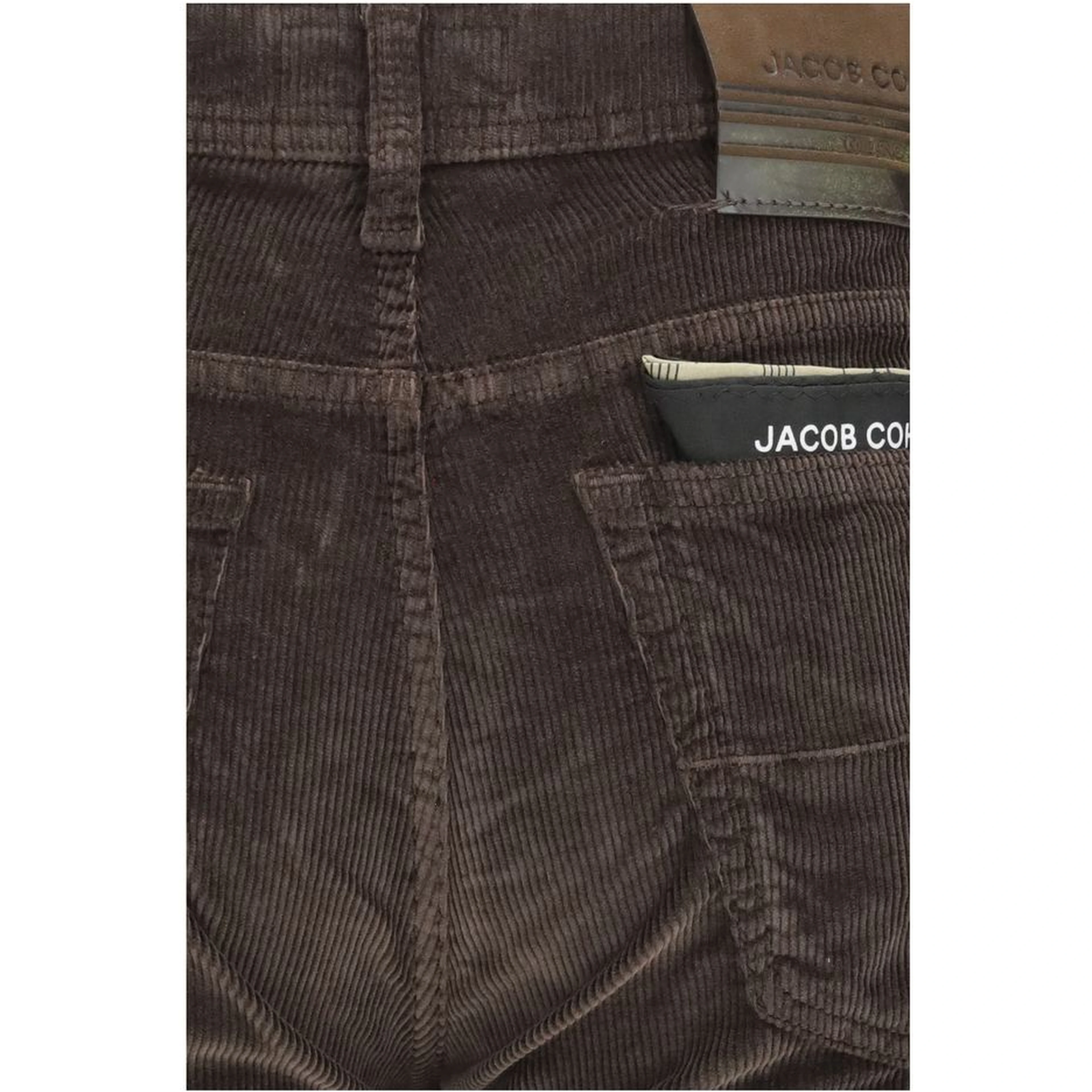 Brown Cotton Casual Pants