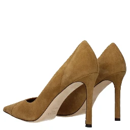 Brown Leather High Heel Pumps