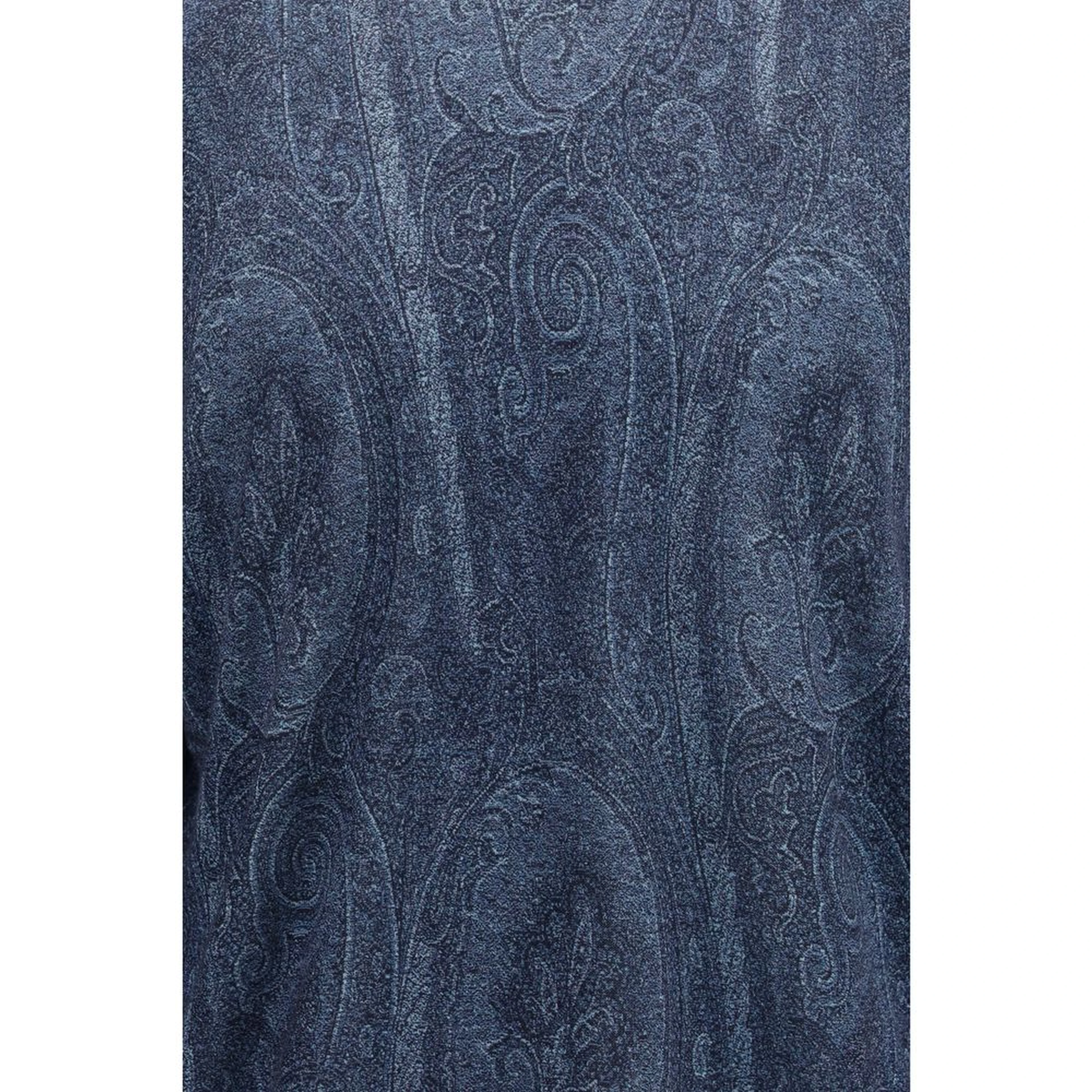 Blue Silk Turtleneck