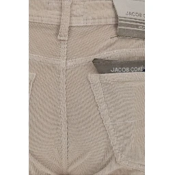Beige Cotton Casual Pants