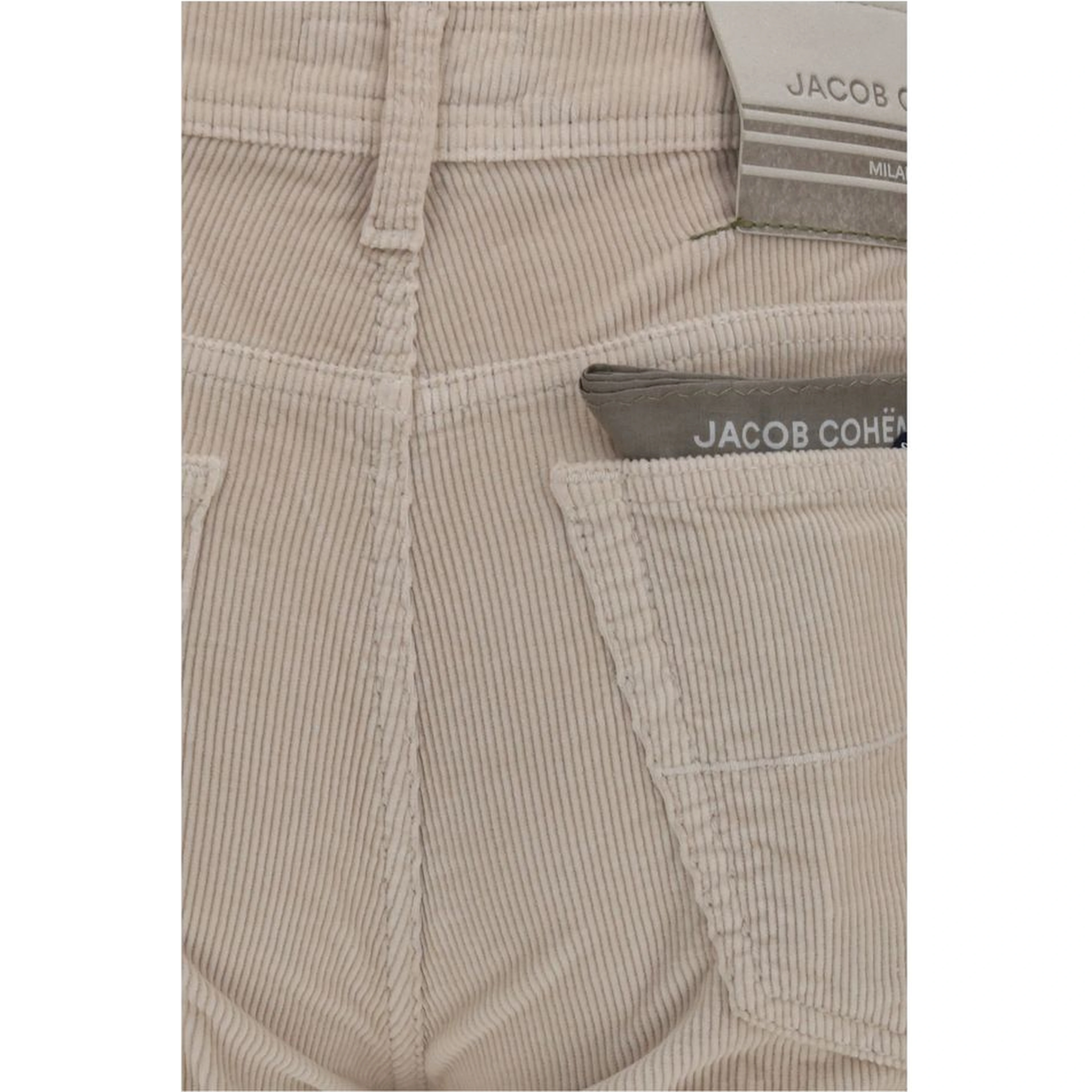 Beige Cotton Casual Pants
