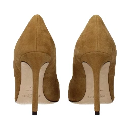 Brown Leather High Heel Pumps