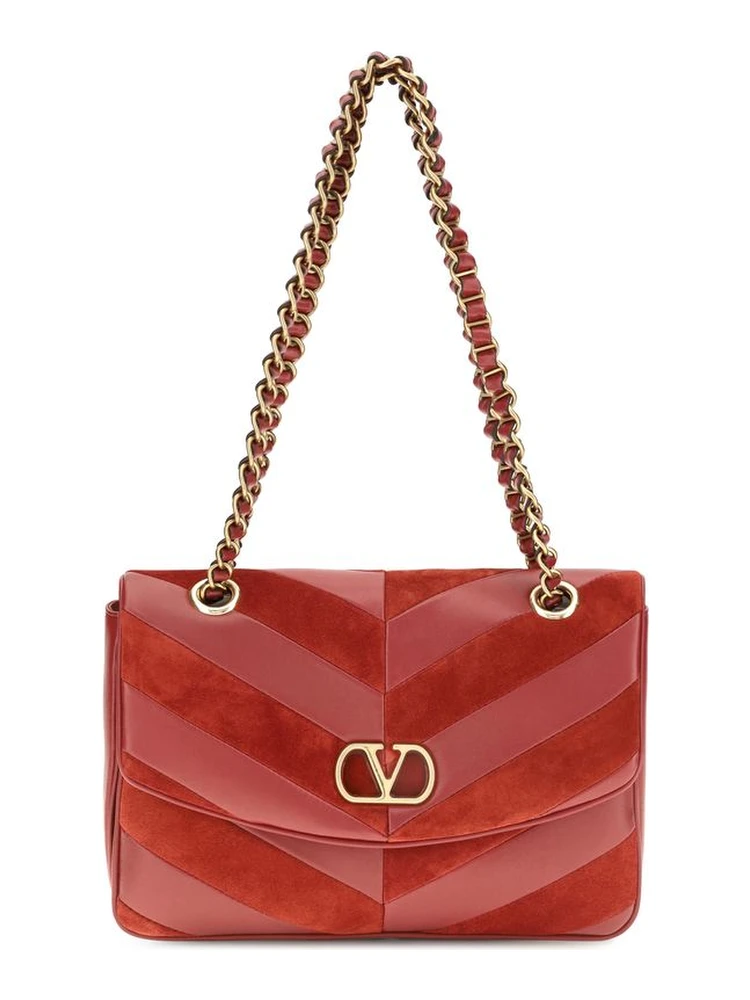 Multicolor Suede Leather Shoulder Bag