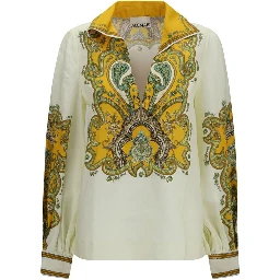 Beige Linen Pattern Shirt