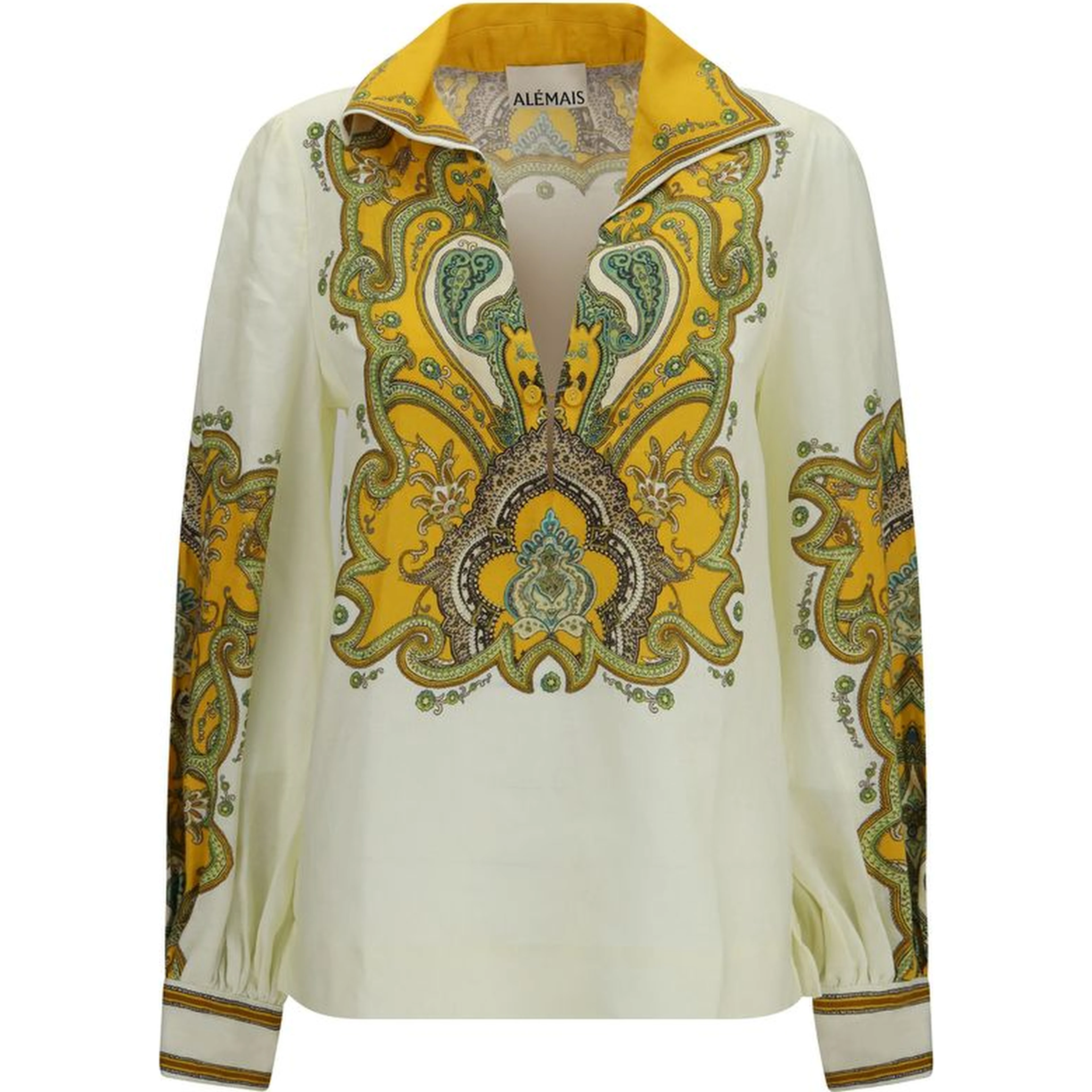 Beige Linen Pattern Shirt