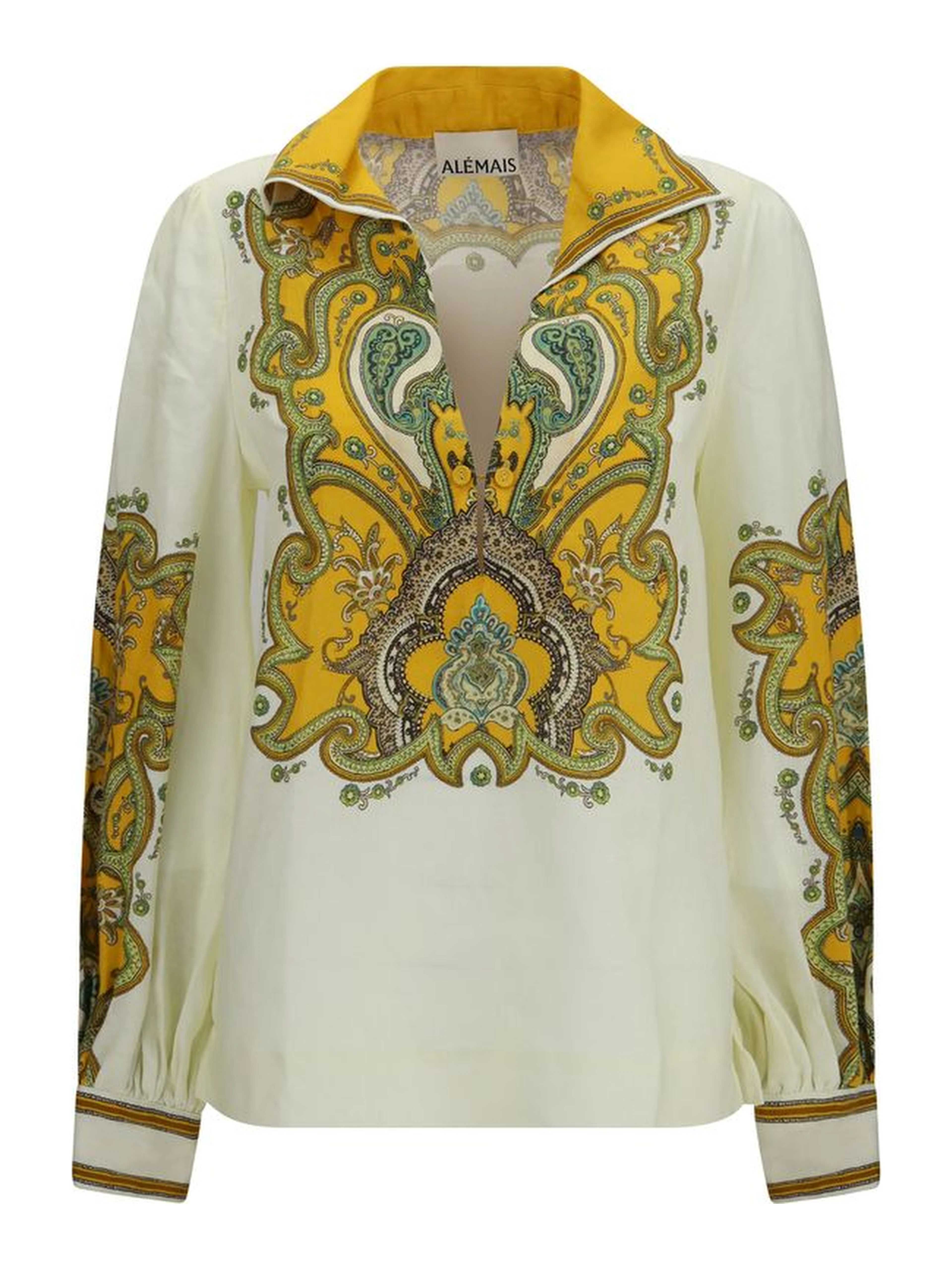 Beige Linen Pattern Shirt