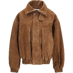 Brown Suede Leather Bomber