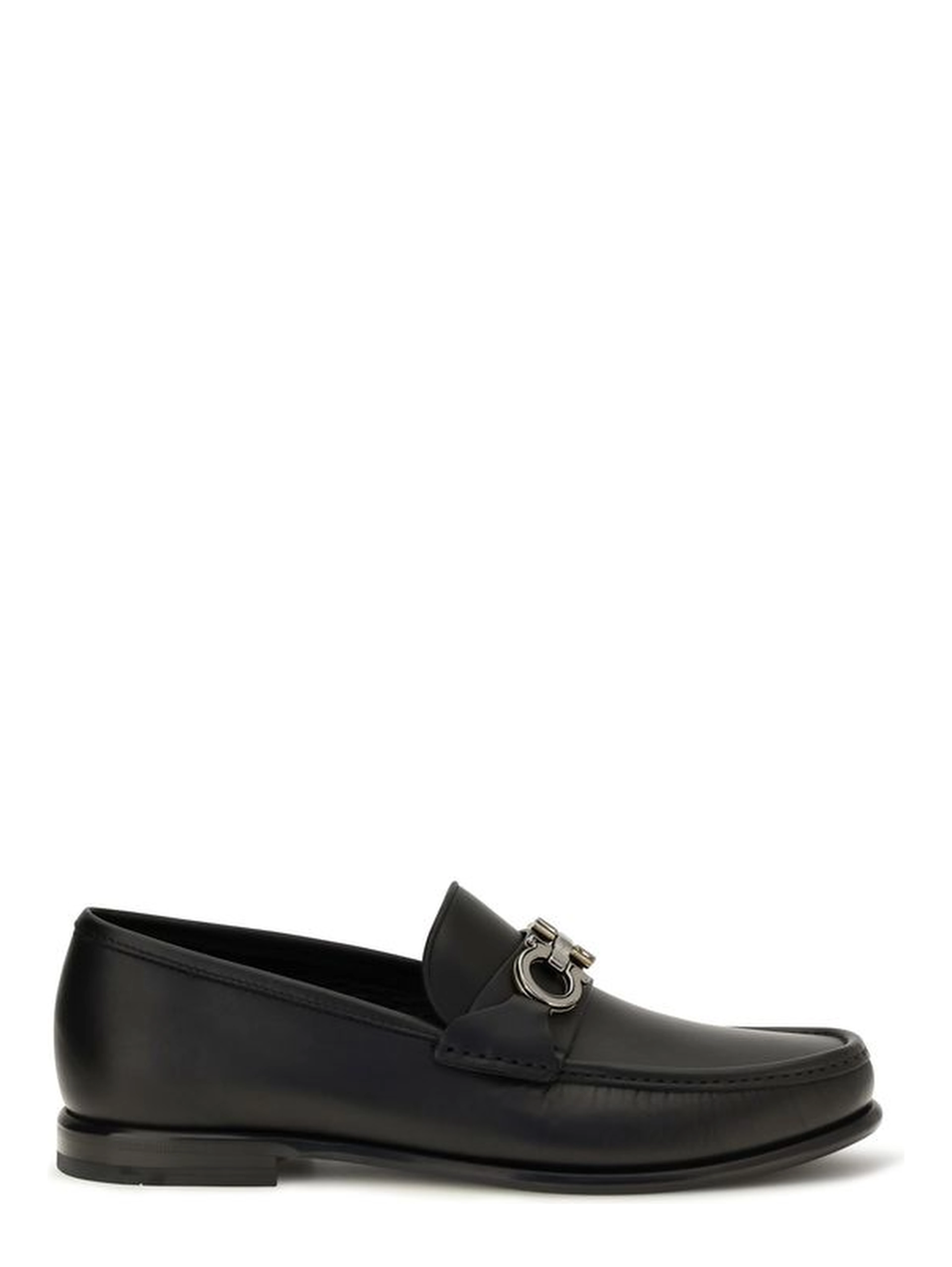 Black Calf Leather Bos Taurus Slip-On Loafers