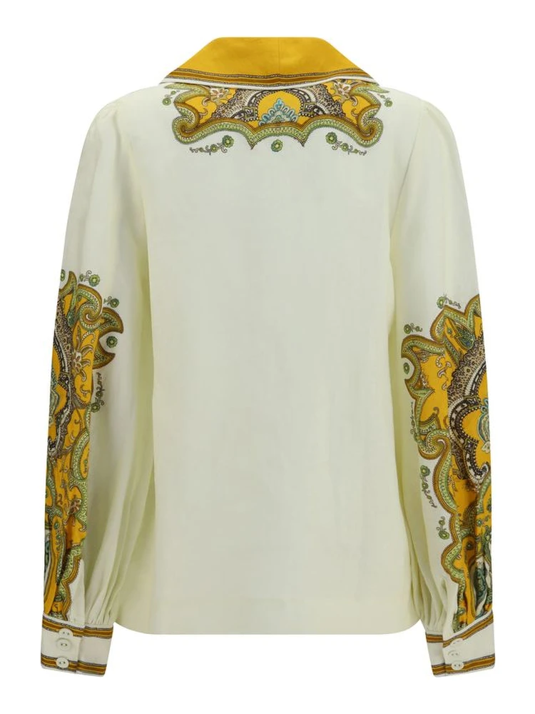 Beige Linen Pattern Shirt alternative