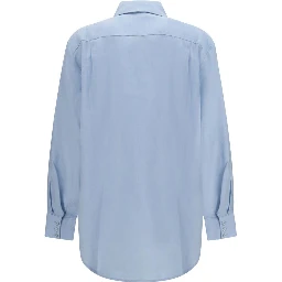 Blue Linen Pattern Shirt