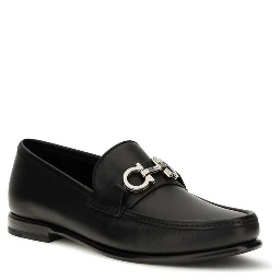 Black Calf Leather Bos Taurus Slip-On Loafers
