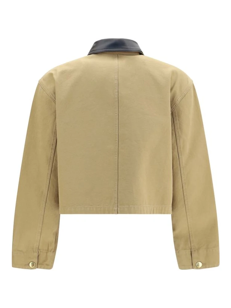 Beige Cotton Full-Length Jacket alternative