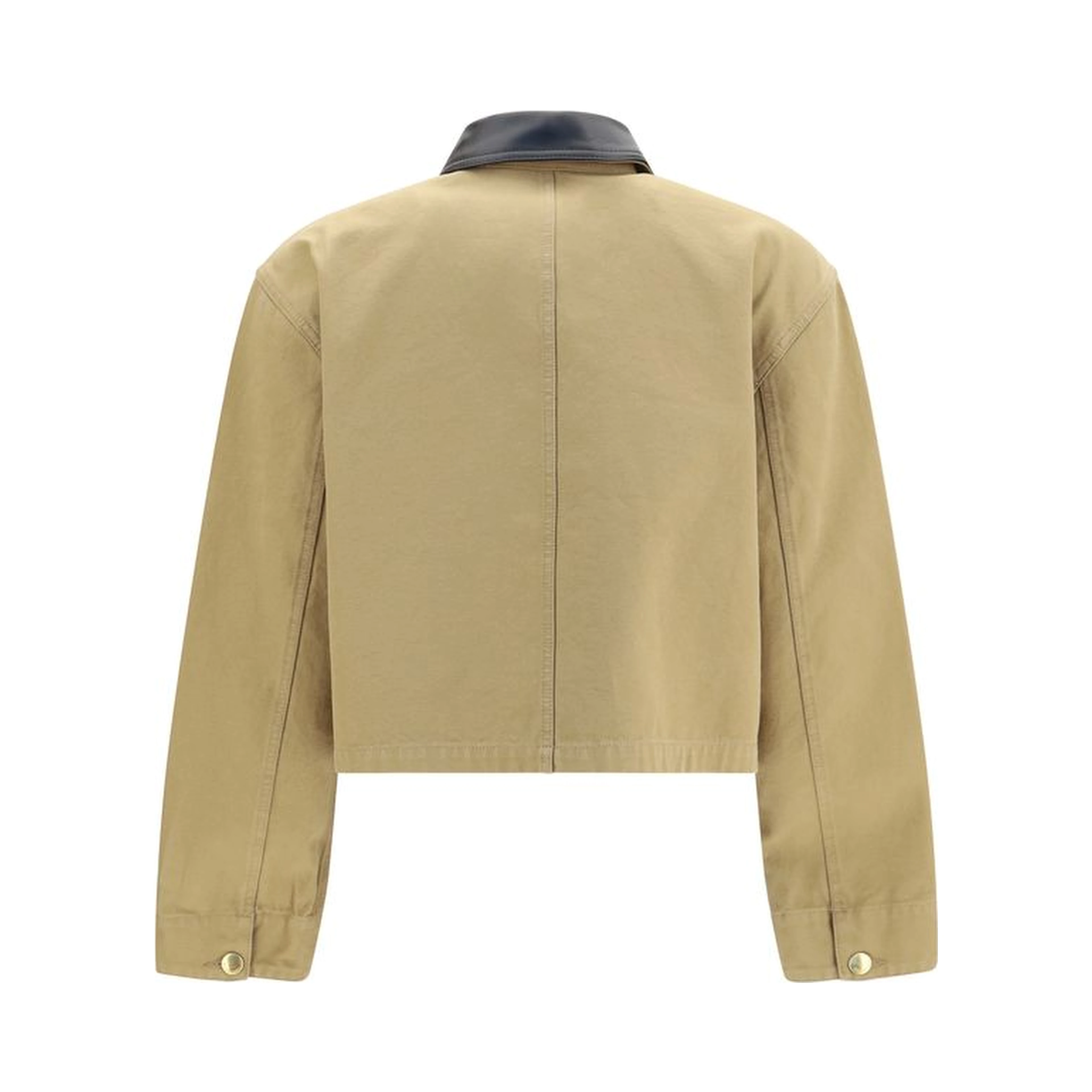 Beige Cotton Full-Length Jacket