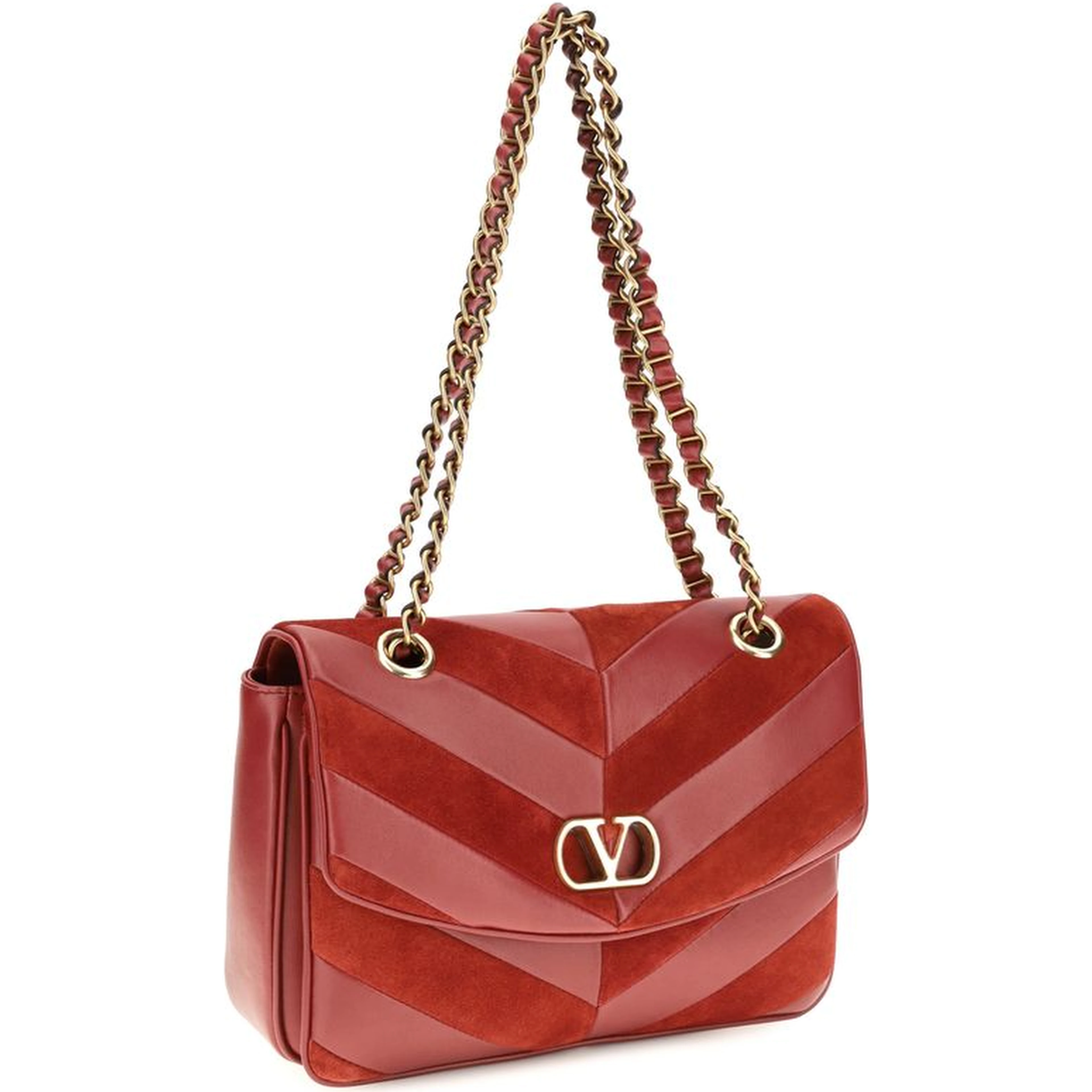 Multicolor Suede Leather Shoulder Bag