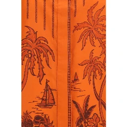 Orange Cotton Pattern Shirt
