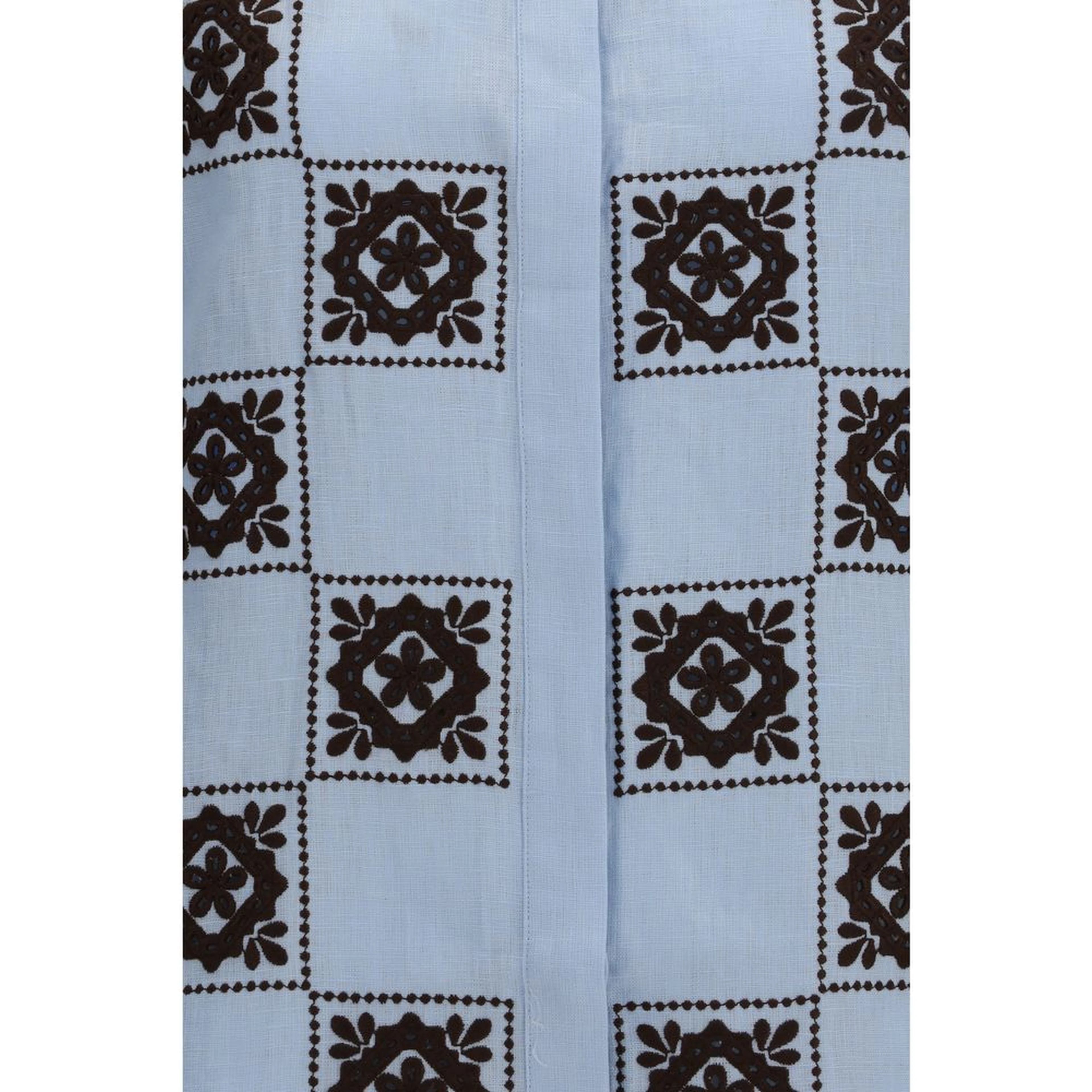 Blue Linen Pattern Shirt