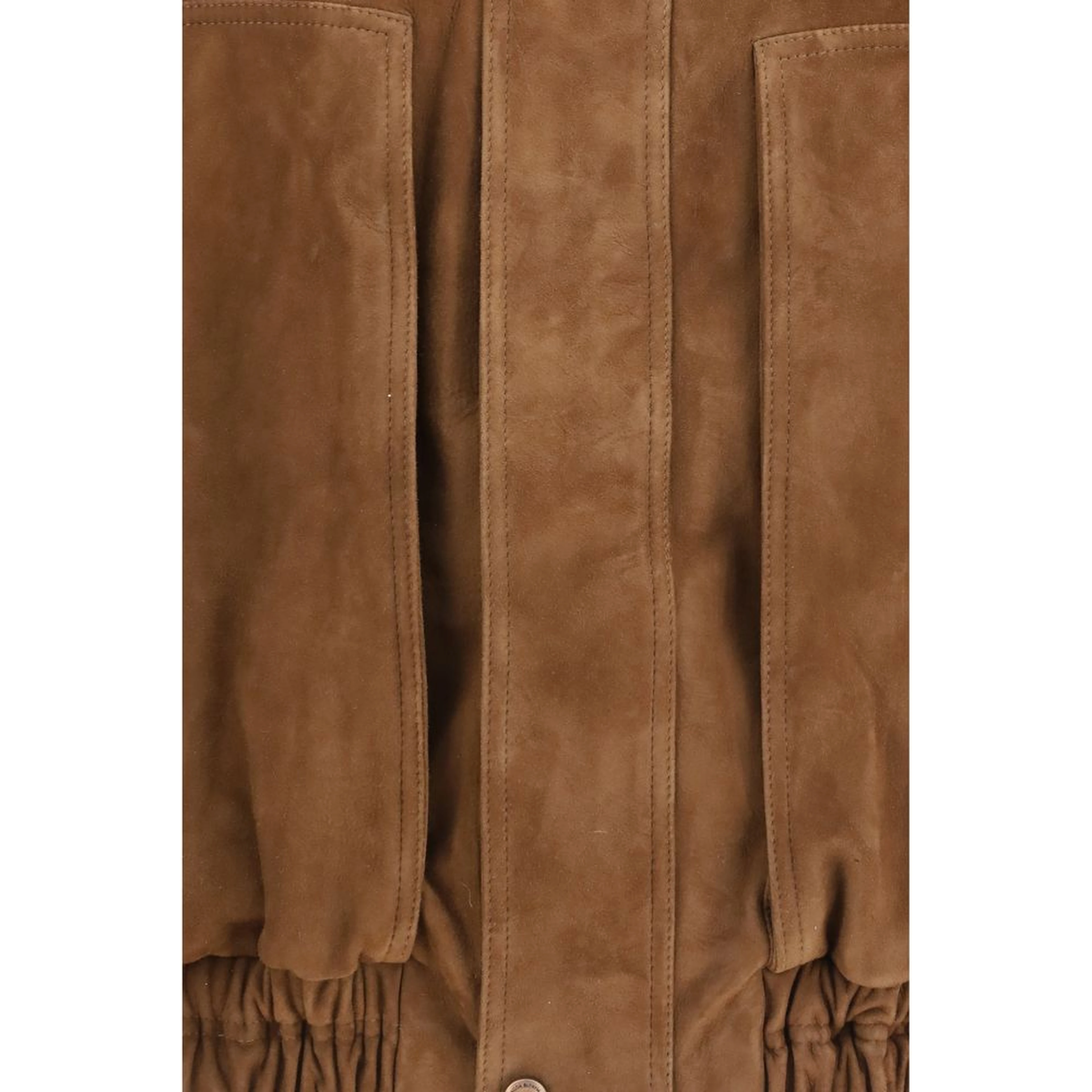 Brown Suede Leather Bomber