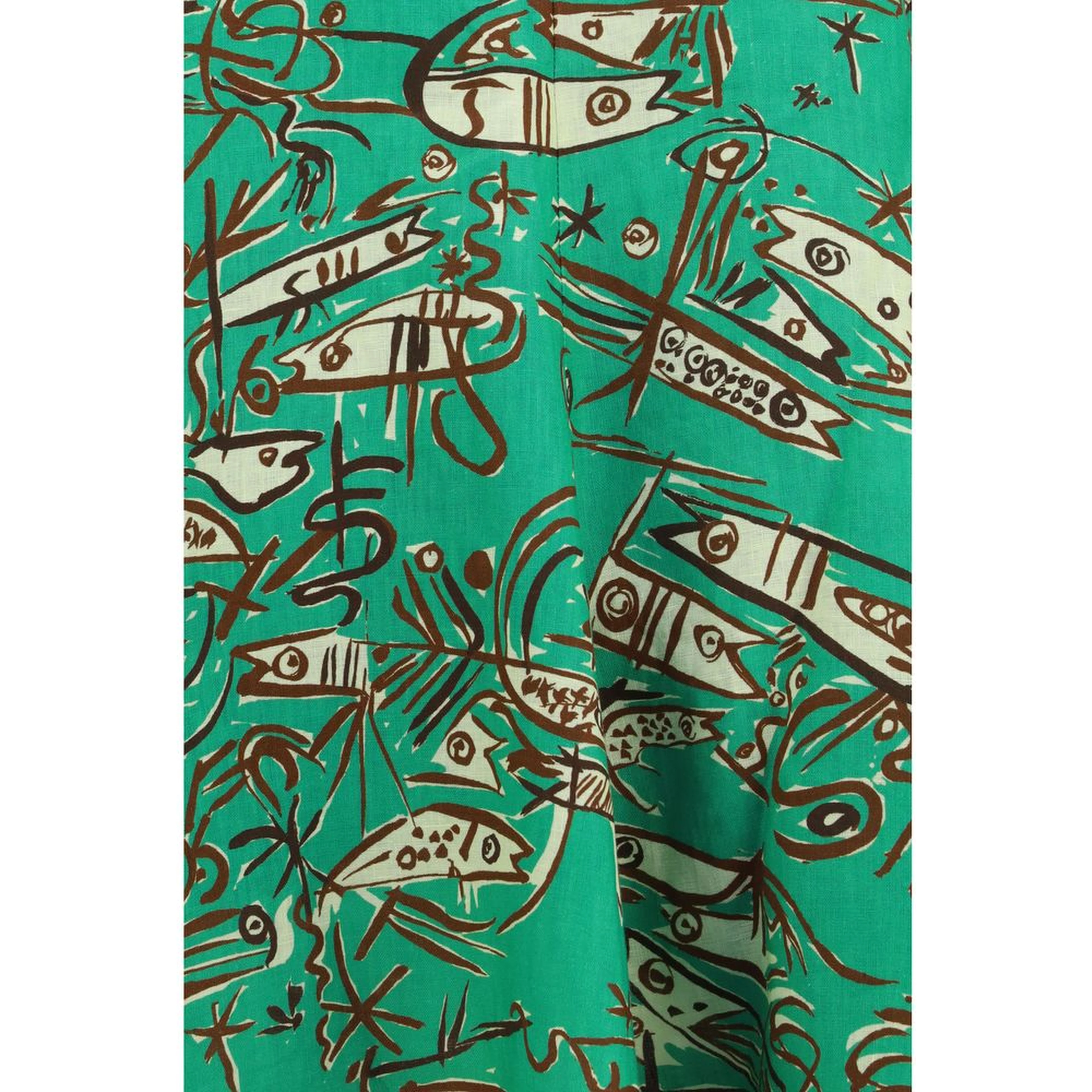 Bicolor Linen Casual Dress