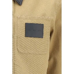 Beige Cotton Full-Length Jacket