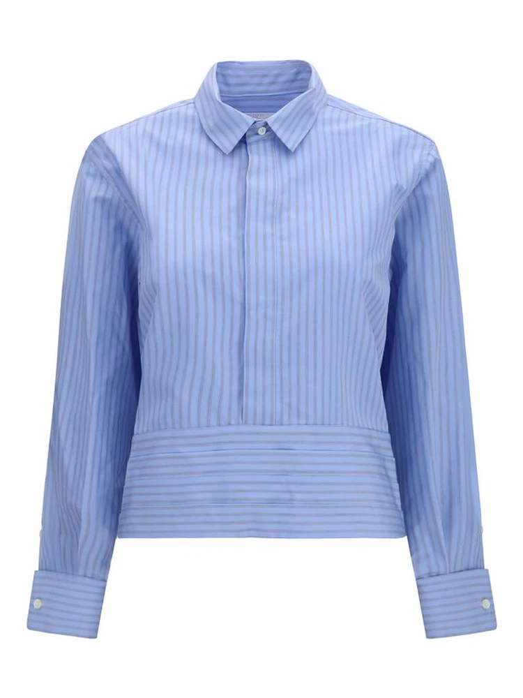 Blue Cotton Pattern Shirt