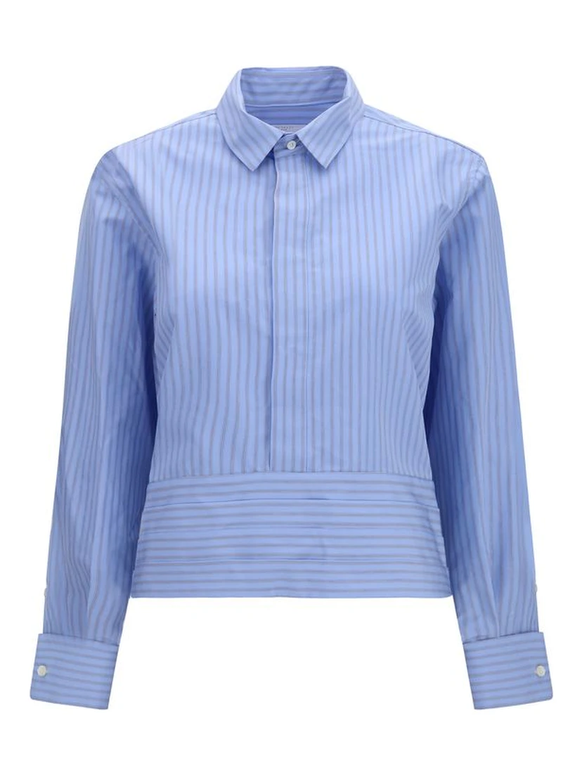 Blue Cotton Pattern Shirt