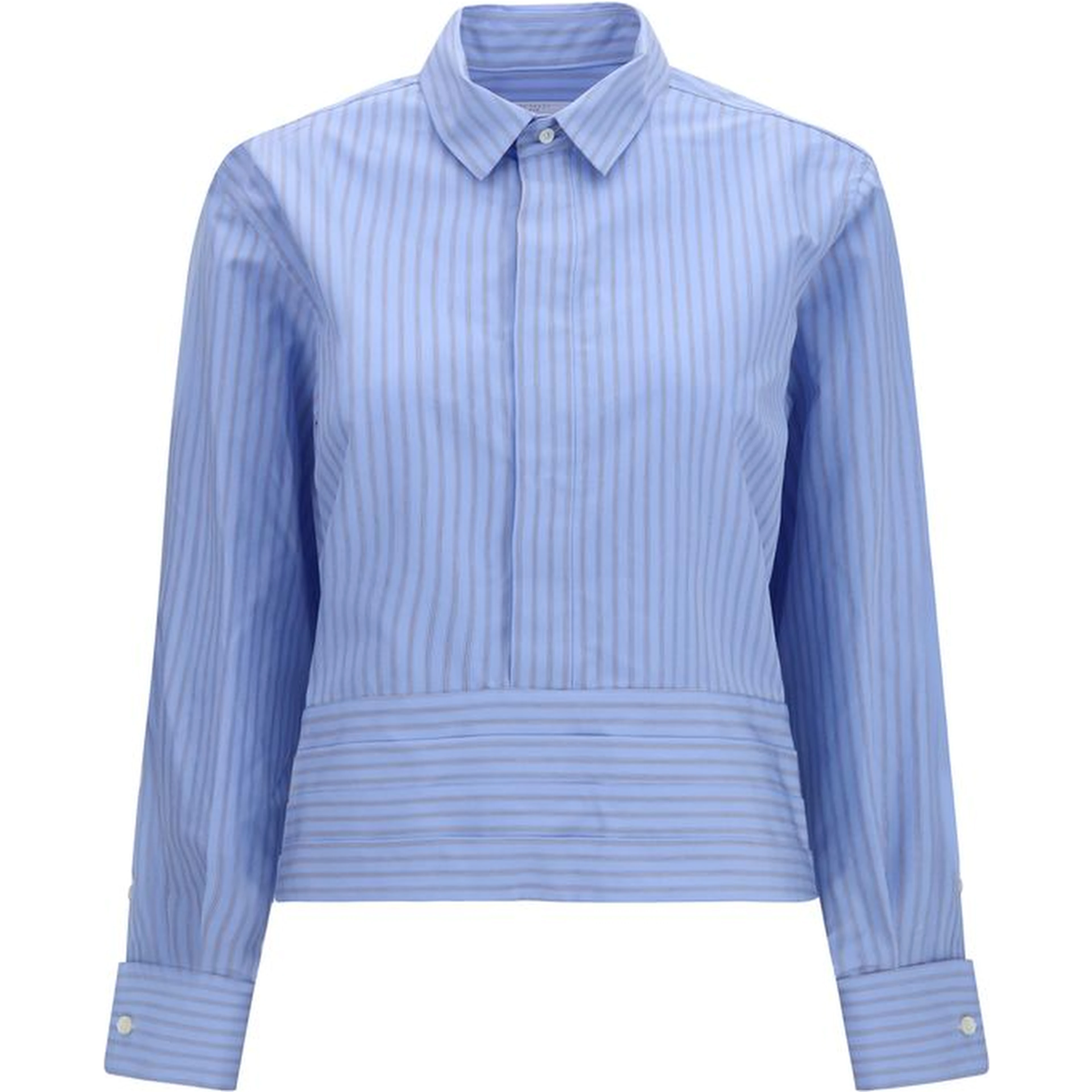 Blue Cotton Pattern Shirt