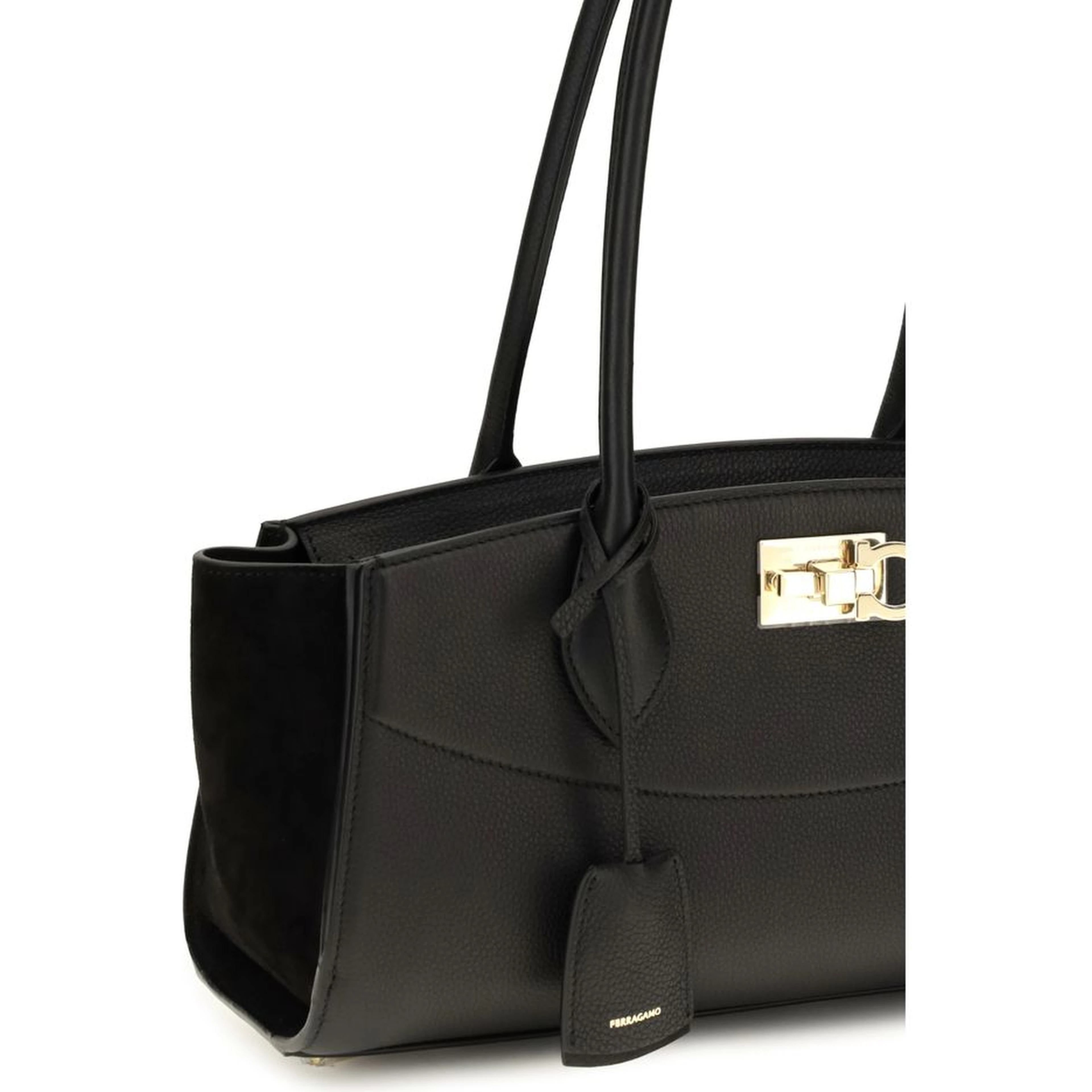 Black Calf Leather Bos Taurus Shoulder Bag