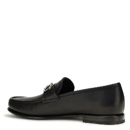 Black Calf Leather Bos Taurus Slip-On Loafers