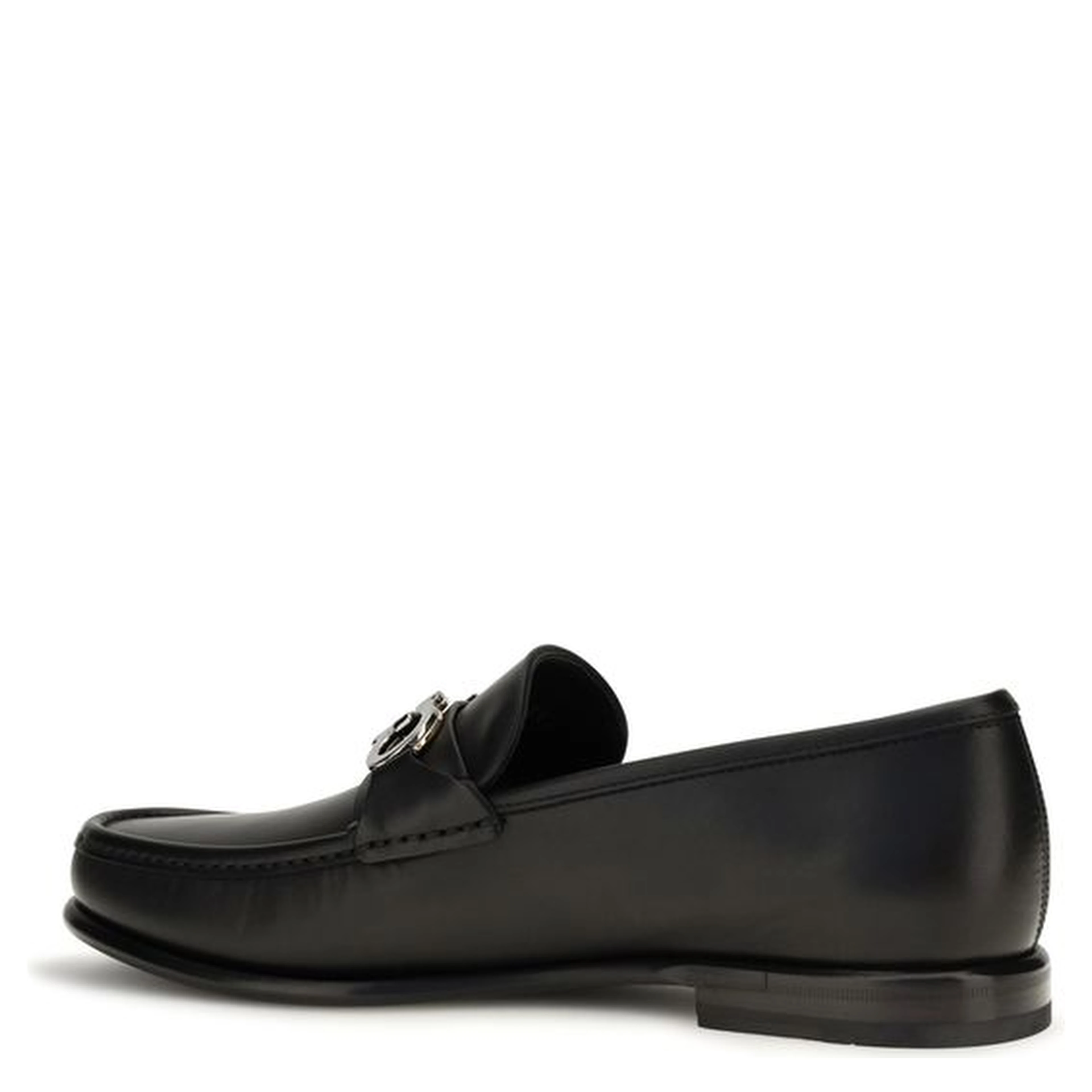Black Calf Leather Bos Taurus Slip-On Loafers