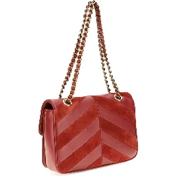 Multicolor Suede Leather Shoulder Bag