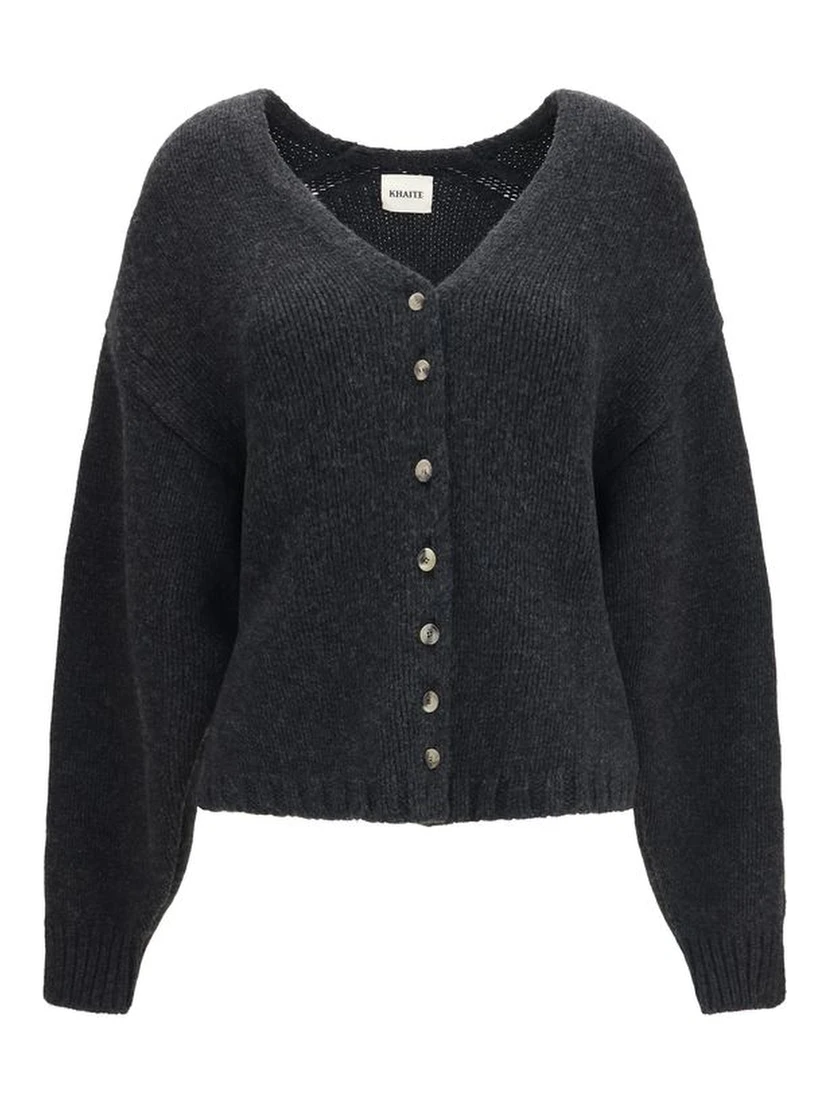 Gray Cashmere Cardigan