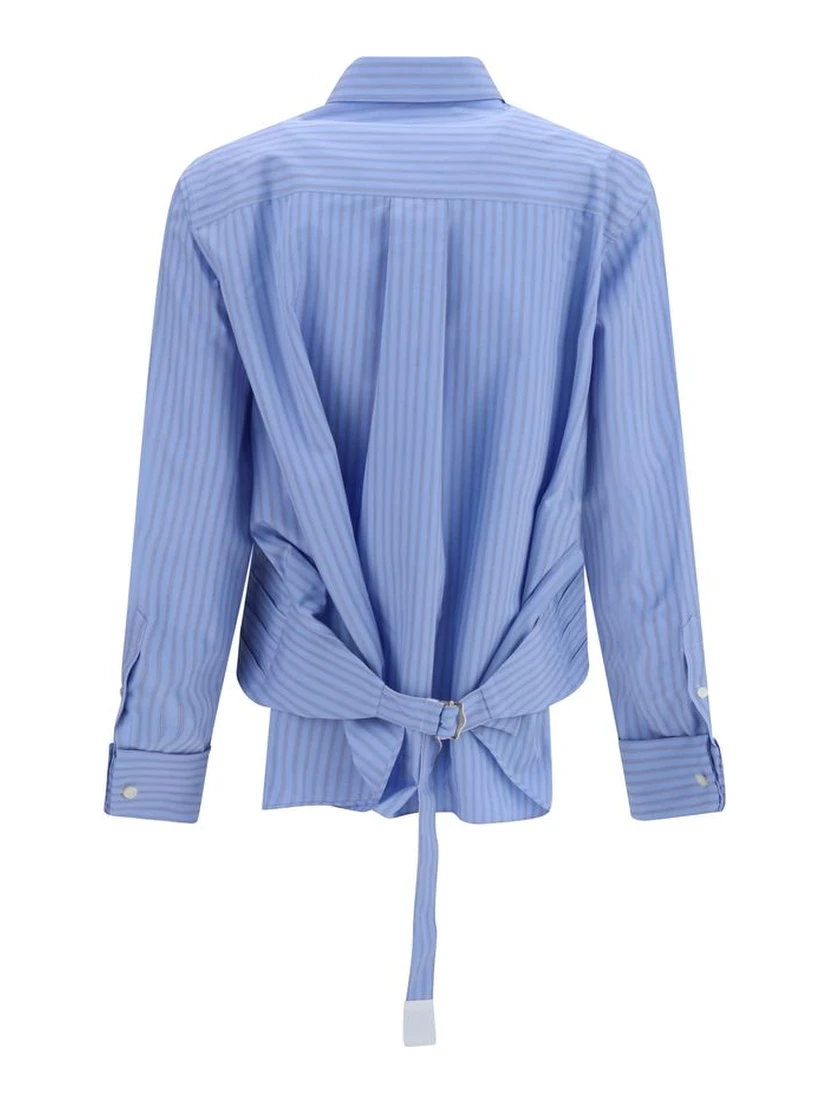 Blue Cotton Pattern Shirt