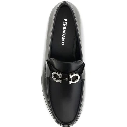 Black Calf Leather Bos Taurus Slip-On Loafers
