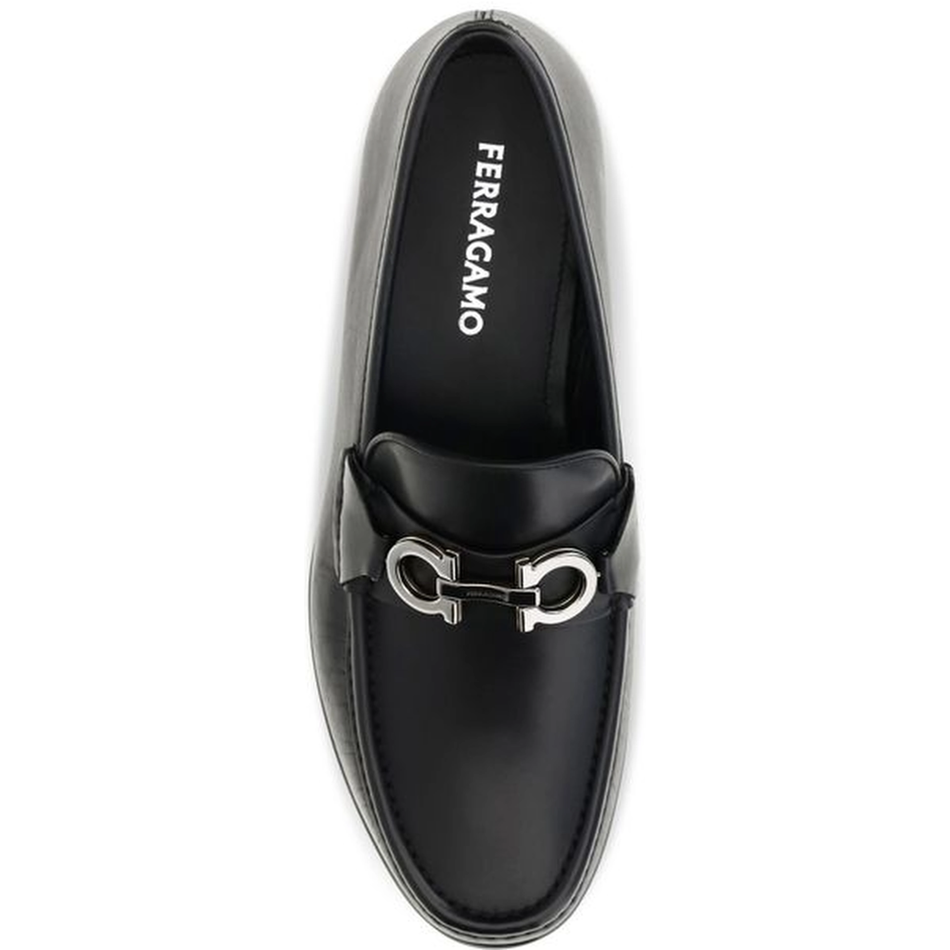 Black Calf Leather Bos Taurus Slip-On Loafers