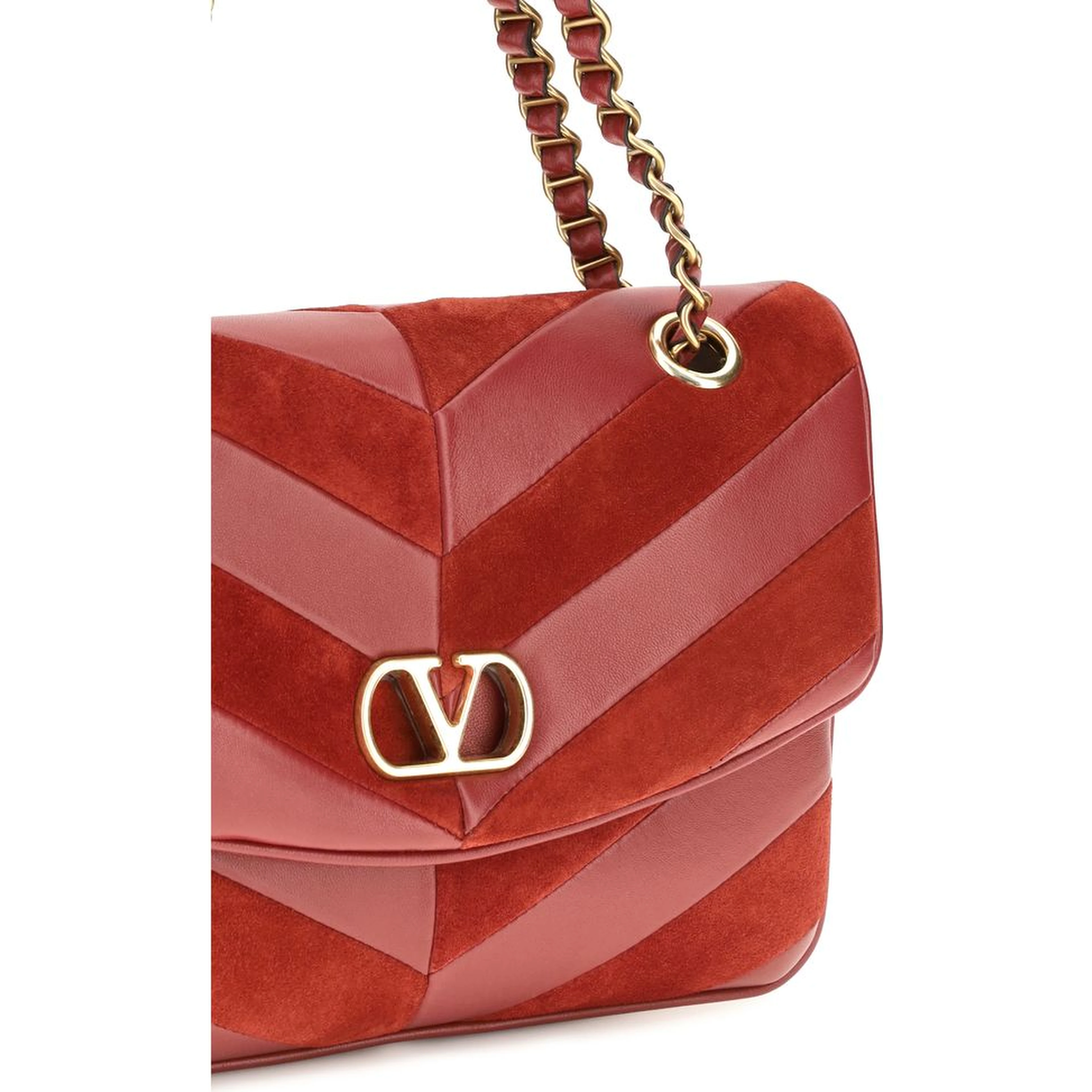 Multicolor Suede Leather Shoulder Bag