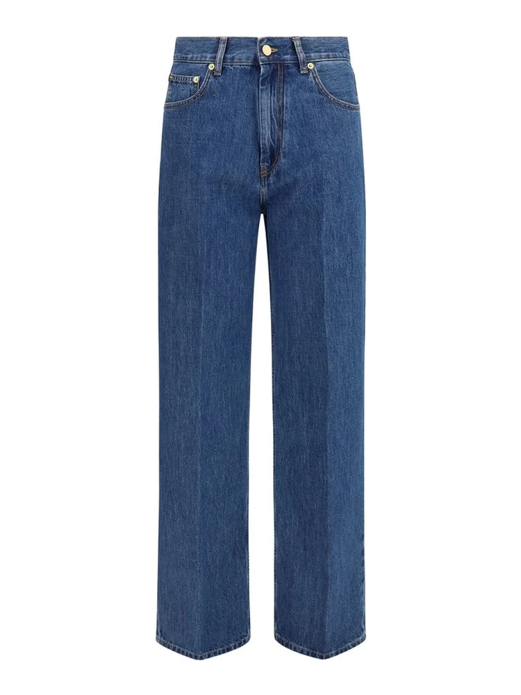 Blue Cotton Relaxed Fit Jeans