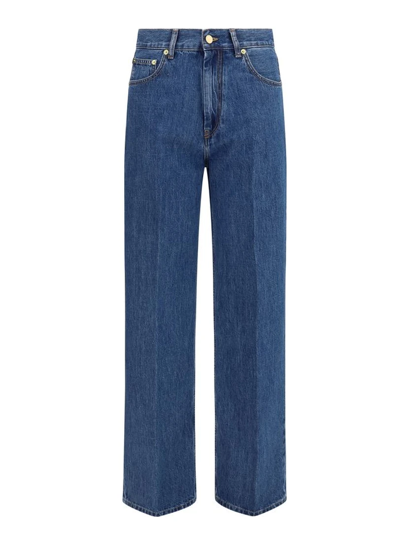 Blue Cotton Relaxed Fit Jeans
