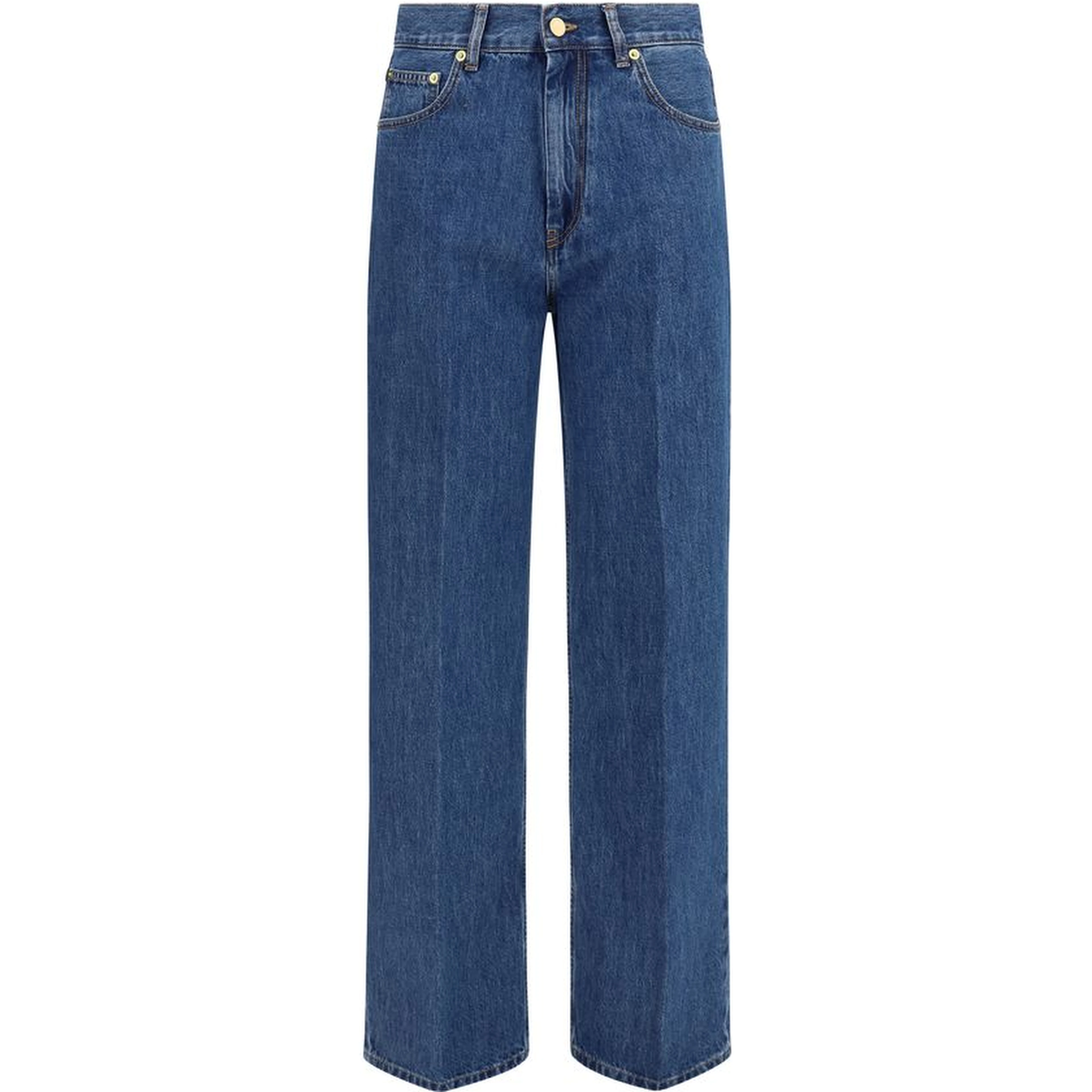 Blue Cotton Relaxed Fit Jeans