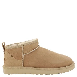 Beige Suede Leather Ankle Boots