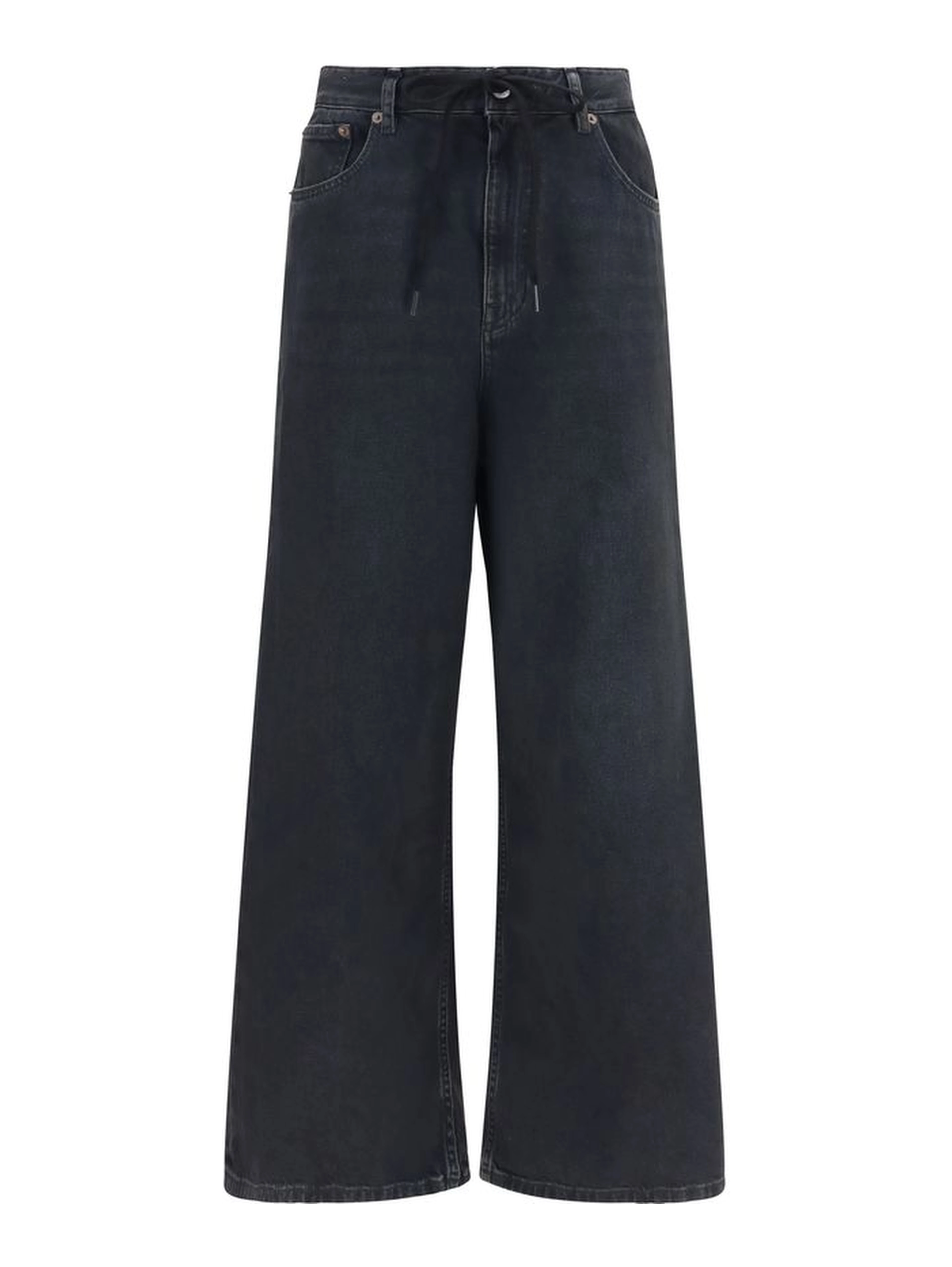 Black Cotton Relaxed Fit Jeans