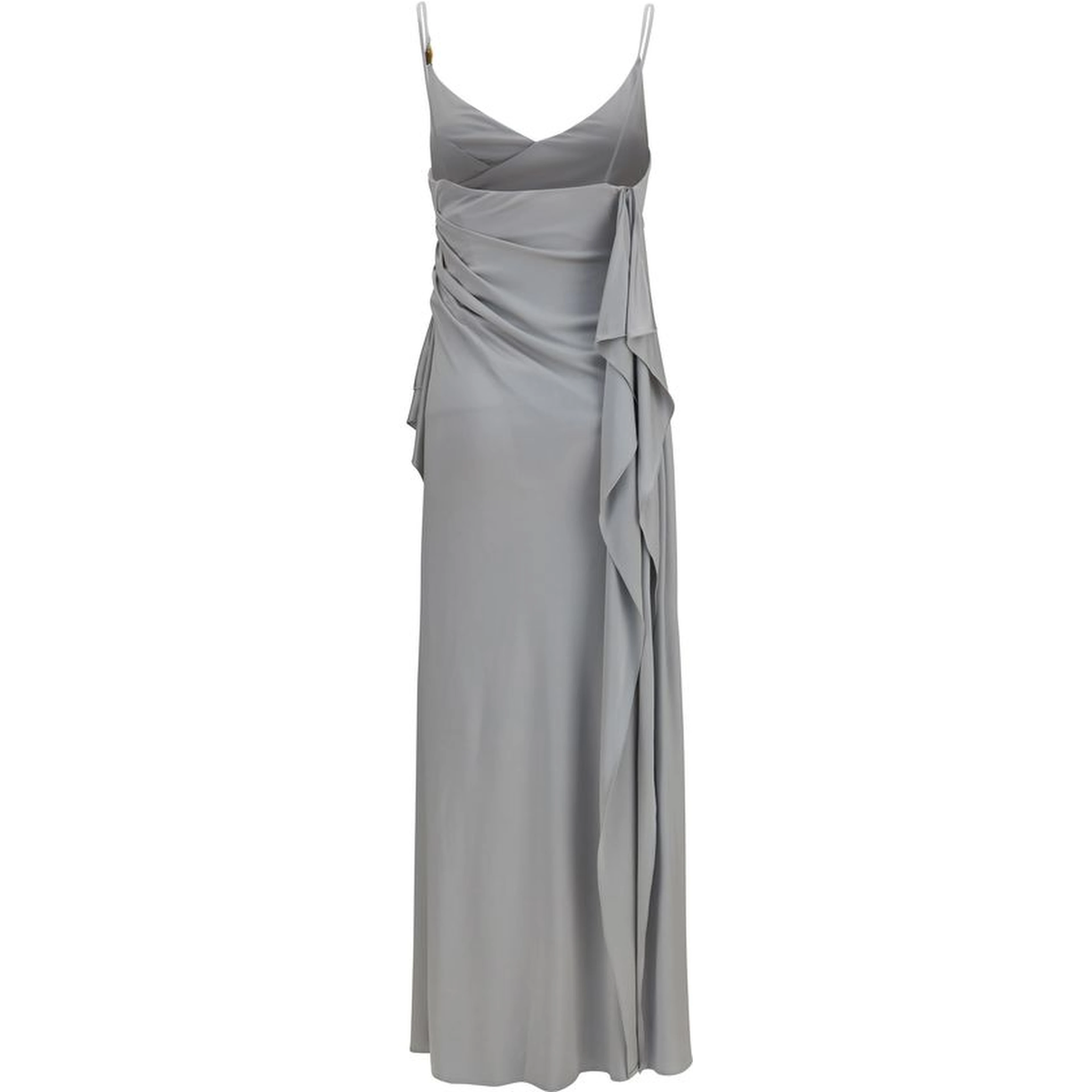 Gray Viscose Casual Dress