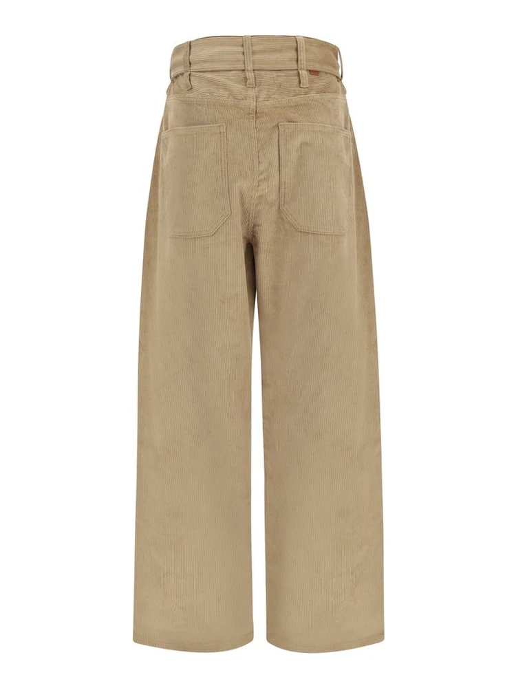 Beige Cotton Casual Pants alternative