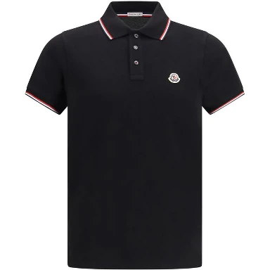 Black Cotton Polo Shirt